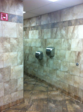 Washroom driers wall and floor