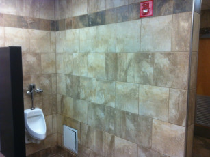 Washroom urinal and tiles