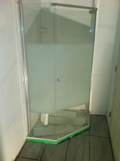 Bathroom install shower door