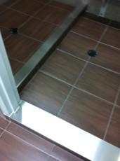 Complete Renovated industrial washroom_ Tiling wasroom shower,  washroom floor, faucet, spout and drain plumbing_ 3